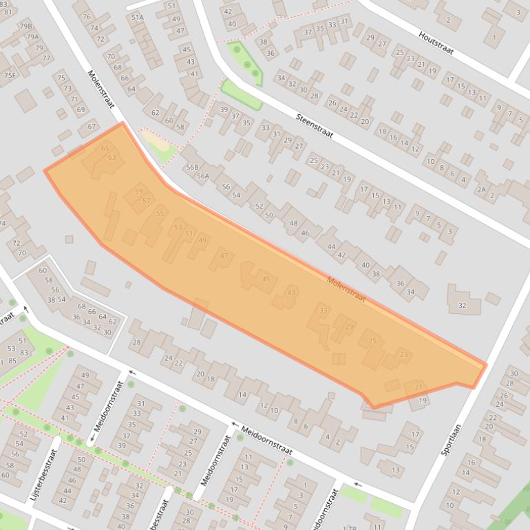 Kaart van postcodegebied 7581BM.