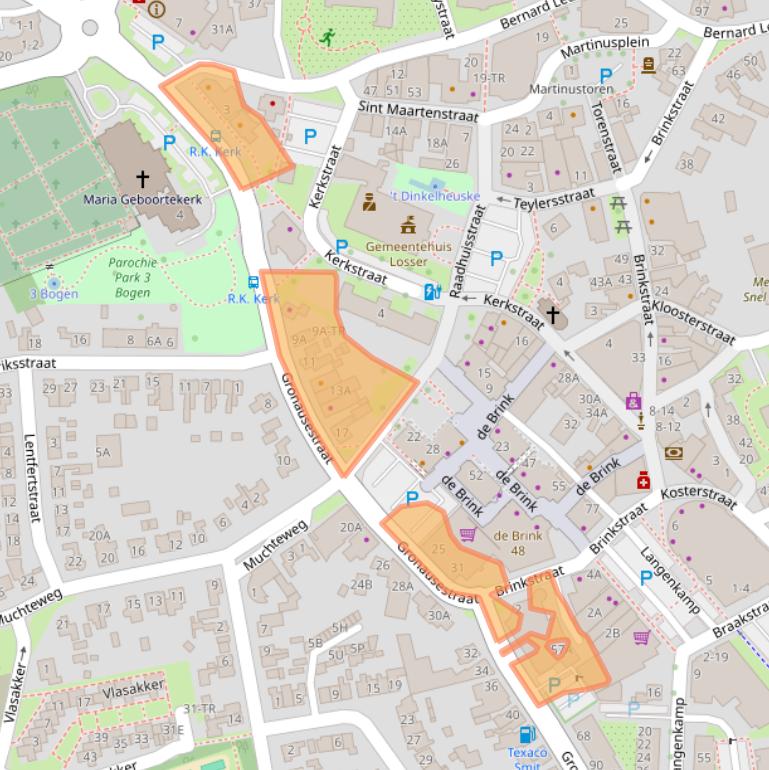 Kaart van postcodegebied 7581CC.