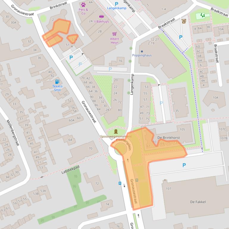 Kaart van postcodegebied 7581CD.