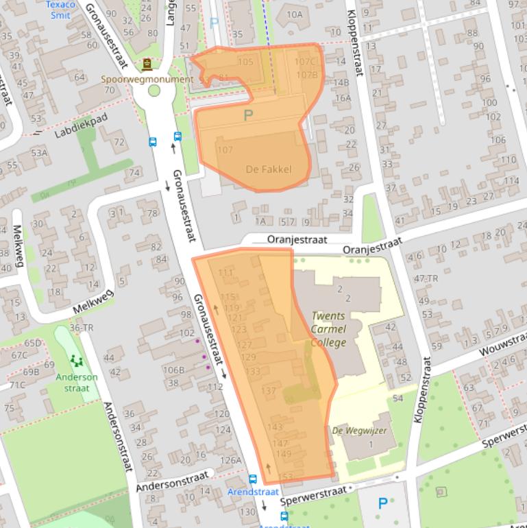 Kaart van postcodegebied 7581CE.