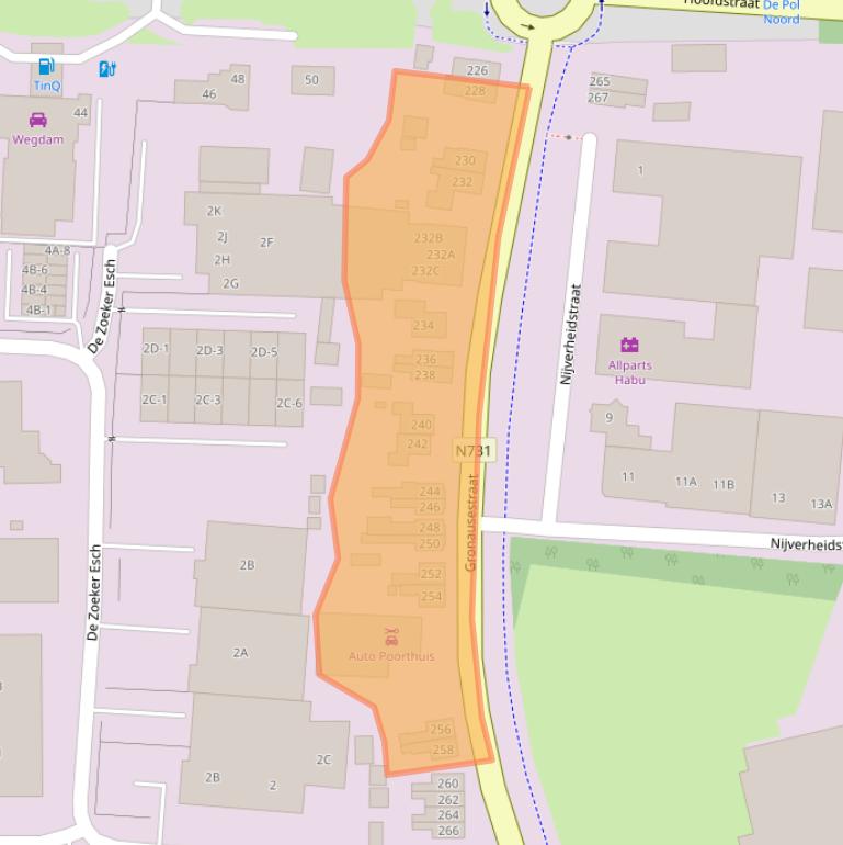 Kaart van postcodegebied 7581CN.