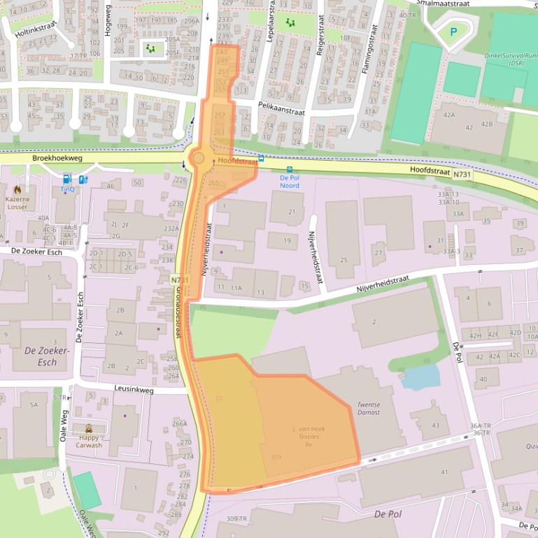 Kaart van postcodegebied 7581CV.