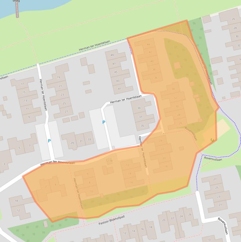 Kaart van postcodegebied 7581DA.