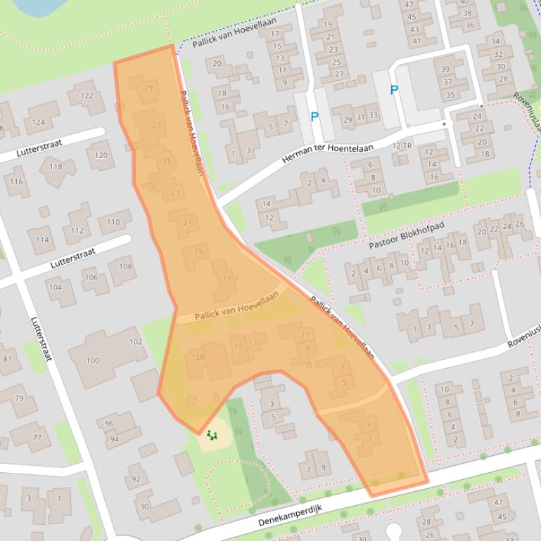 Kaart van postcodegebied 7581DM.