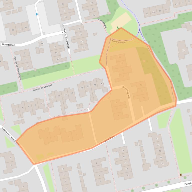 Kaart van postcodegebied 7581DP.