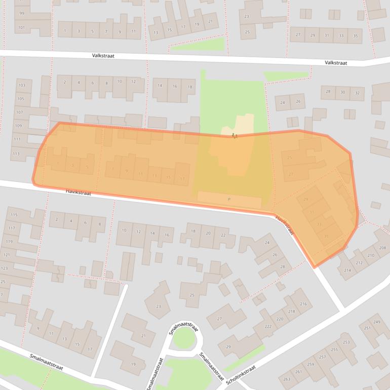 Kaart van postcodegebied 7581EG.