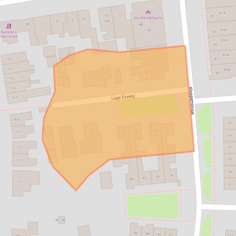 Kaart van postcodegebied 7581EN.