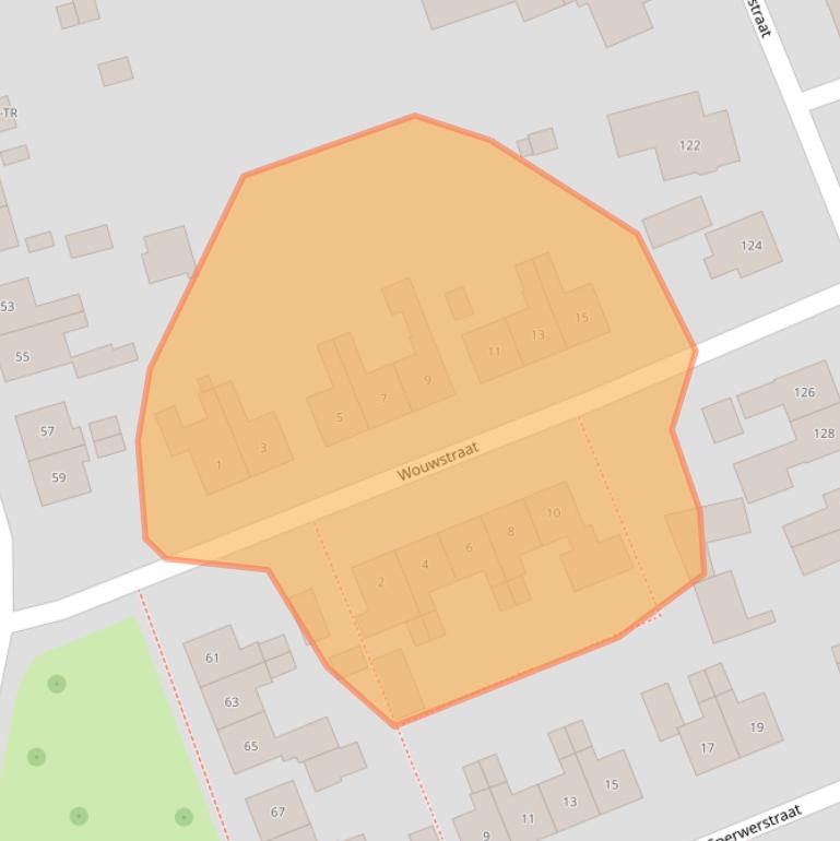 Kaart van postcodegebied 7581ER.