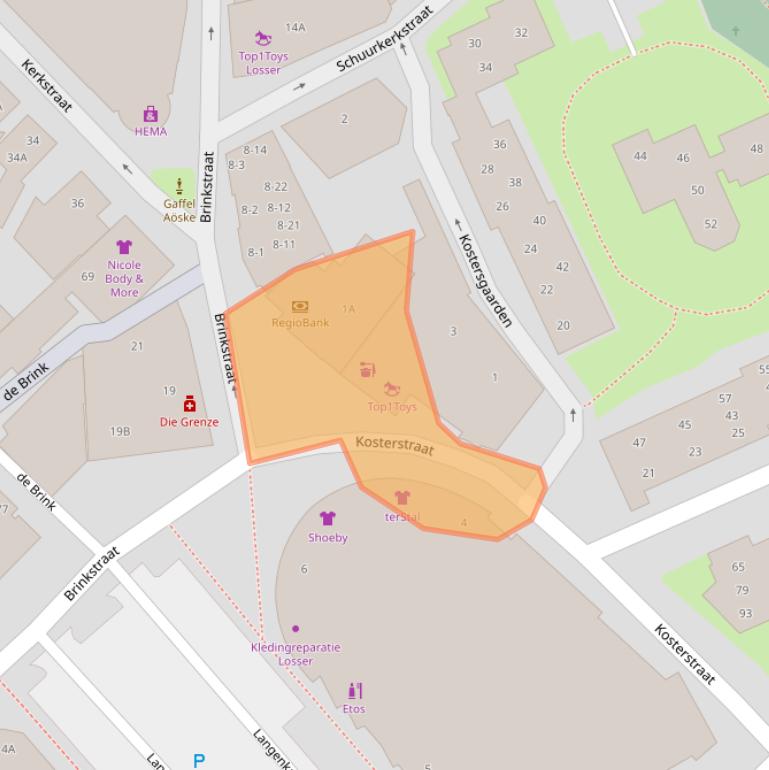 Kaart van postcodegebied 7581GA.