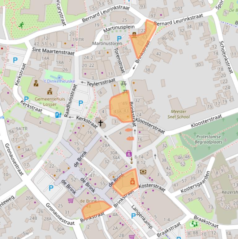 Kaart van postcodegebied 7581GB.