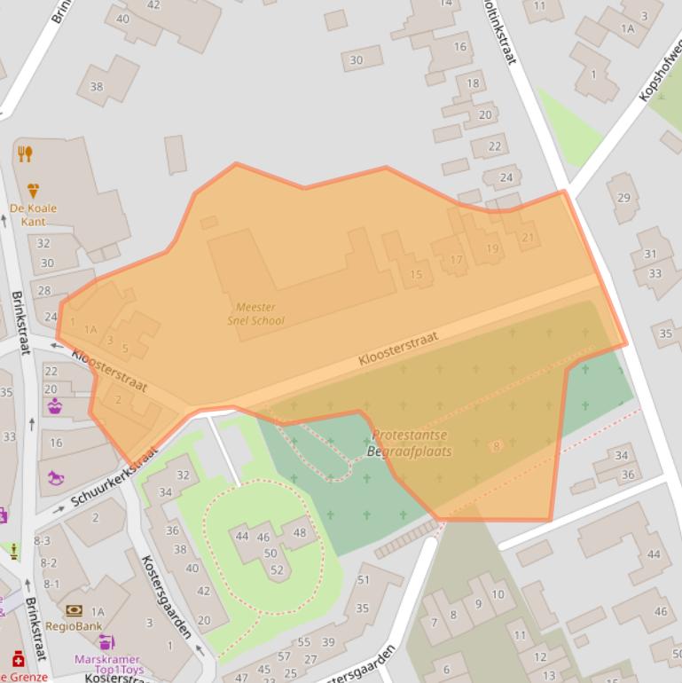 Kaart van postcodegebied 7581GE.