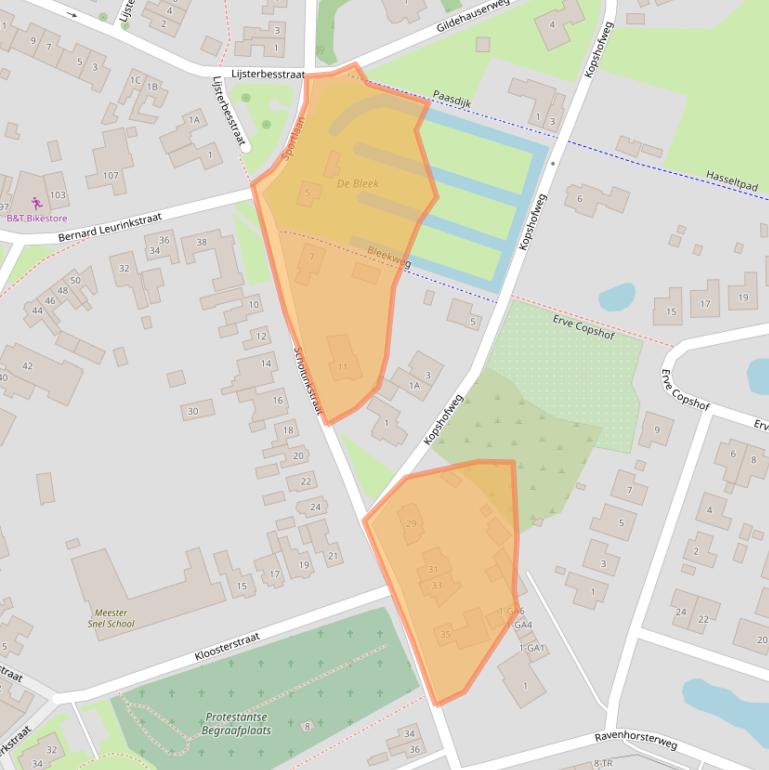 Kaart van postcodegebied 7581GG.