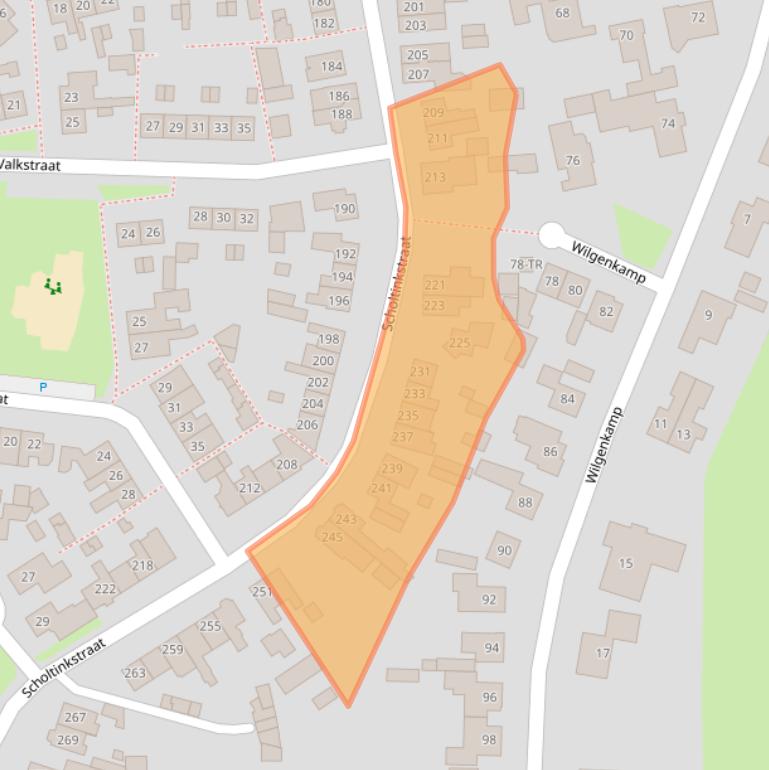 Kaart van postcodegebied 7581GN.