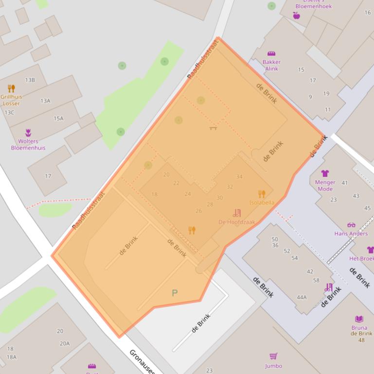 Kaart van postcodegebied 7581JA.