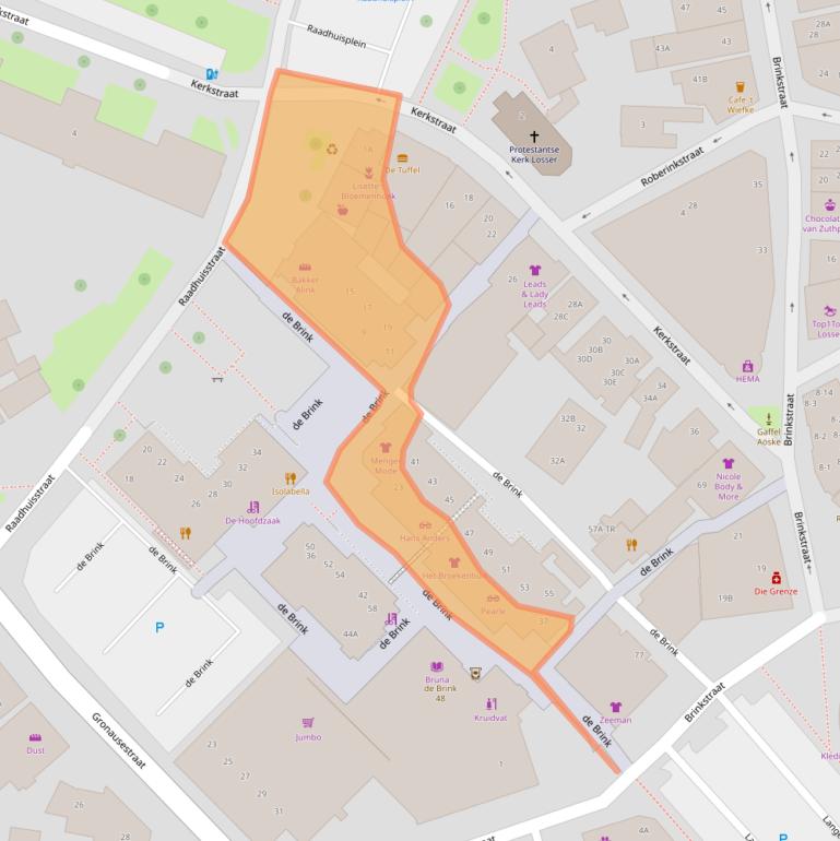 Kaart van postcodegebied 7581JC.