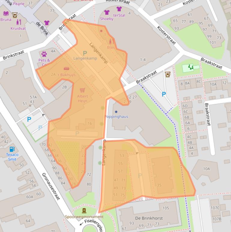 Kaart van postcodegebied 7581JE.