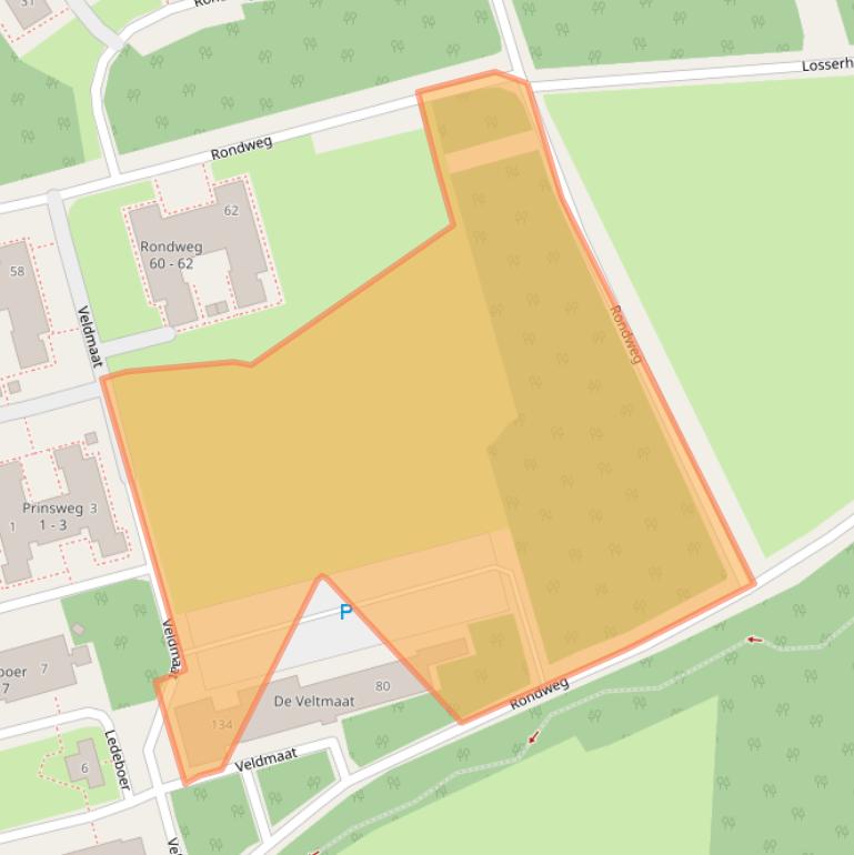 Kaart van postcodegebied 7581KG.