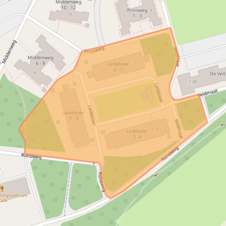 Kaart van postcodegebied 7581KK.