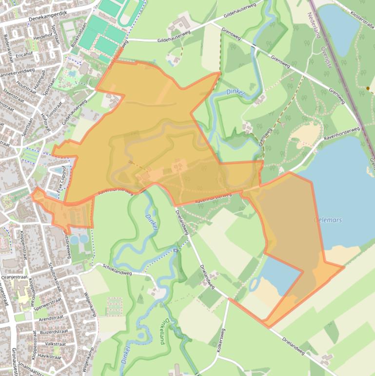 Kaart van postcodegebied 7581PB.