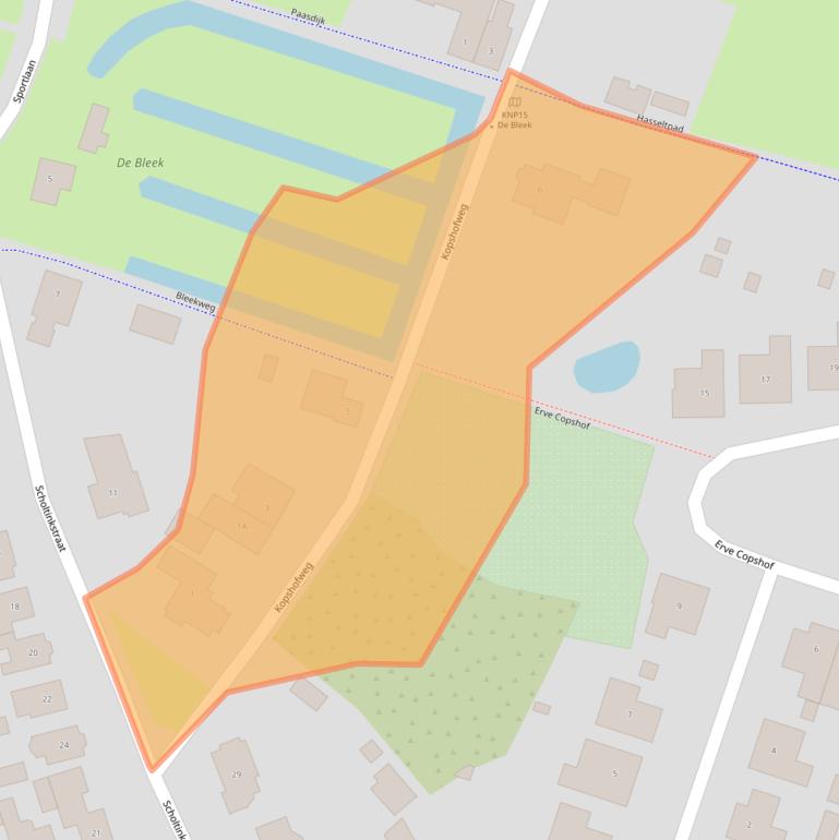 Kaart van postcodegebied 7581PC.