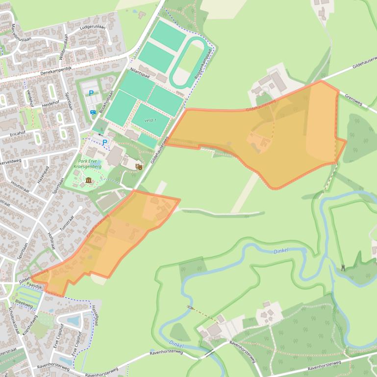 Kaart van postcodegebied 7581PG.
