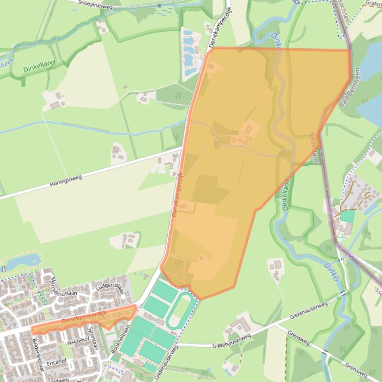 Kaart van postcodegebied 7581PJ.