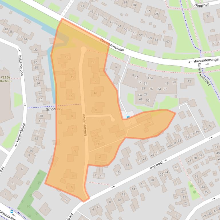 Kaart van postcodegebied 7581PM.