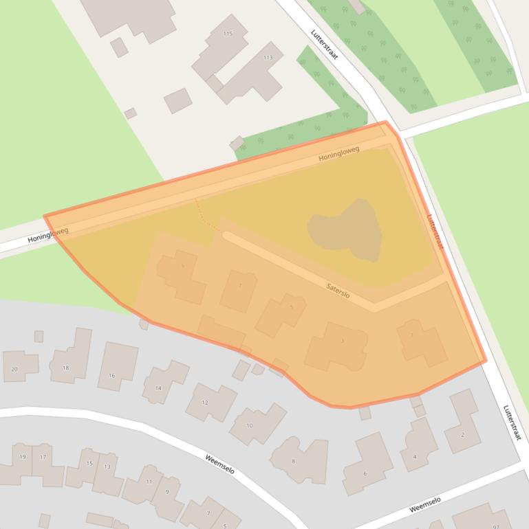 Kaart van postcodegebied 7581RB.