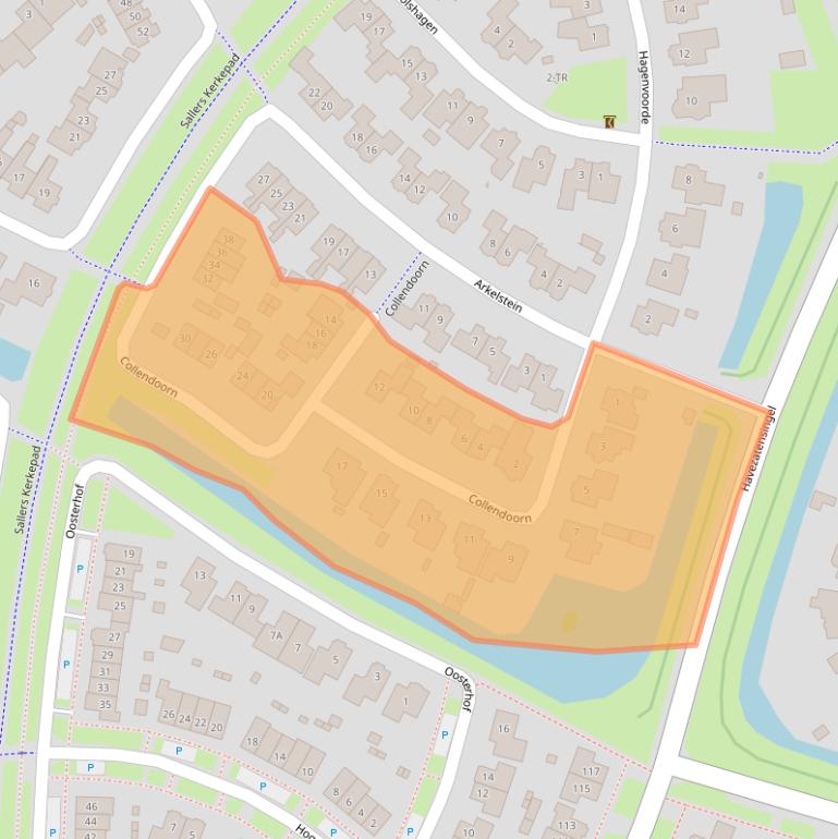 Kaart van postcodegebied 7581RH.