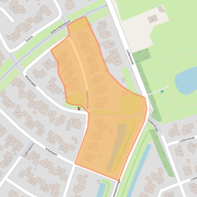 Kaart van postcodegebied 7581RJ.