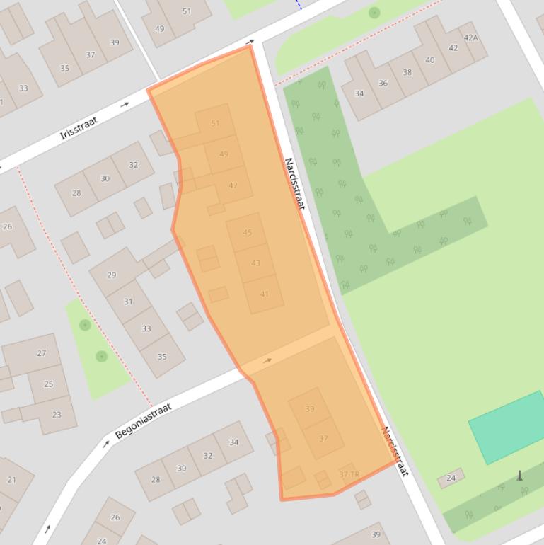 Kaart van postcodegebied 7581TG.