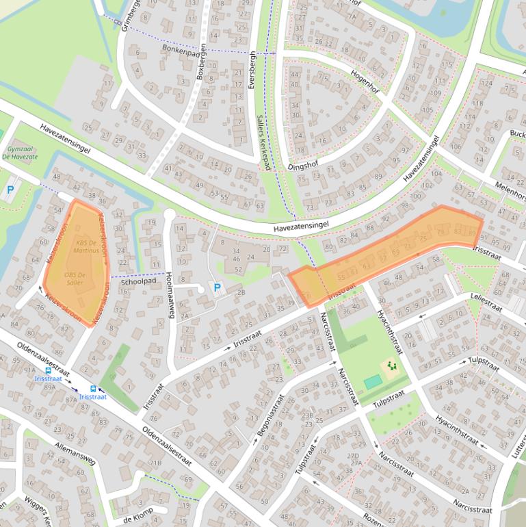 Kaart van postcodegebied 7581TX.