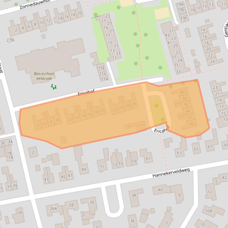 Kaart van postcodegebied 7581VX.