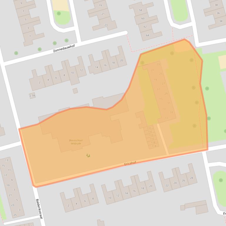 Kaart van postcodegebied 7581VZ.