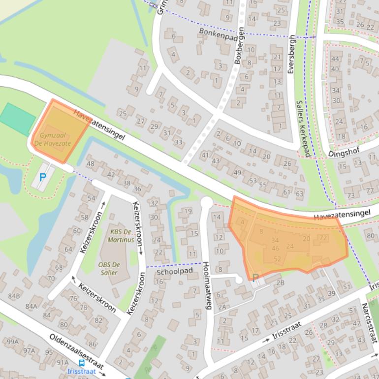 Kaart van postcodegebied 7581WB.