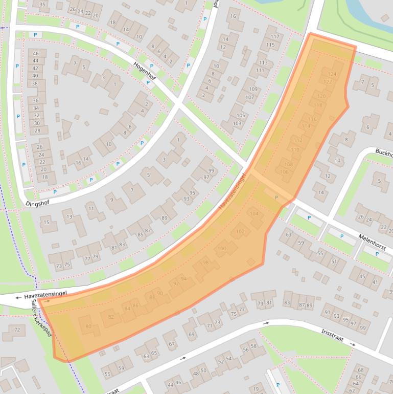 Kaart van postcodegebied 7581WJ.