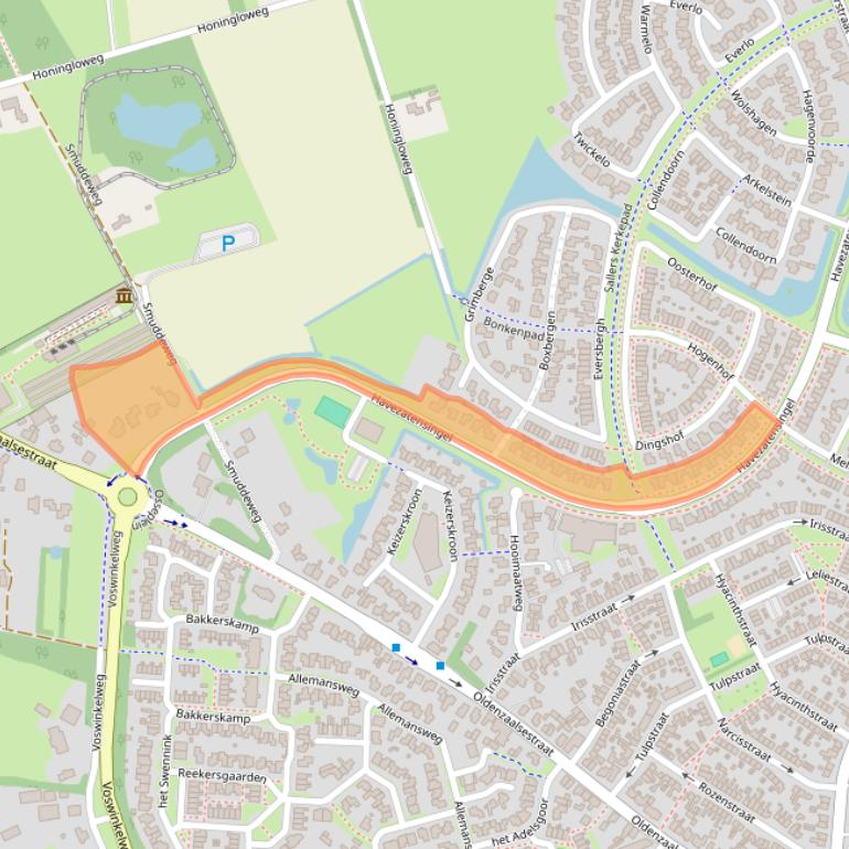 Kaart van postcodegebied 7581WK.