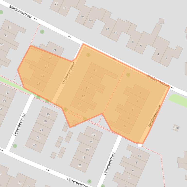 Kaart van postcodegebied 7581XN.