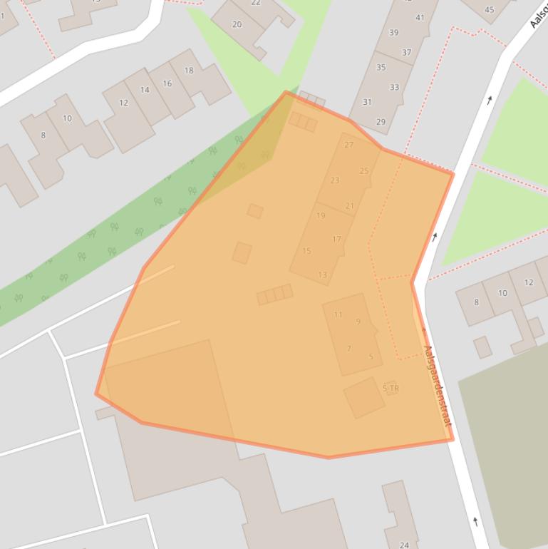 Kaart van postcodegebied 7582AB.