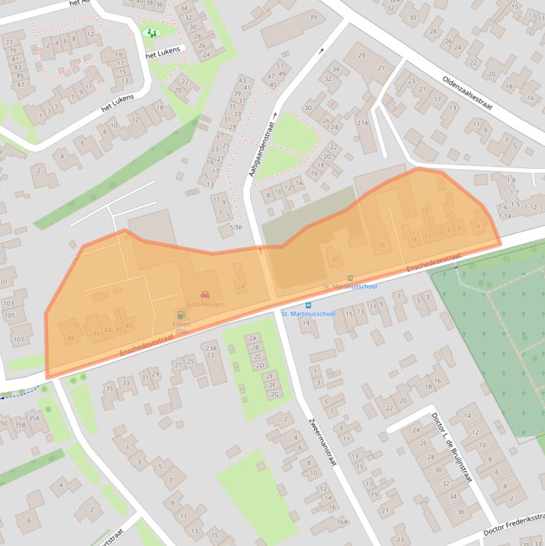 Kaart van postcodegebied 7582AG.