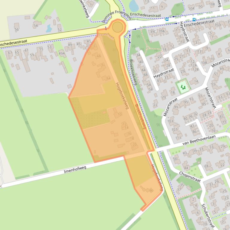 Kaart van postcodegebied 7582AJ.