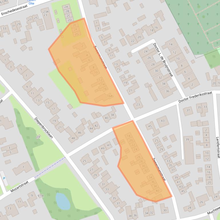 Kaart van postcodegebied 7582AN.