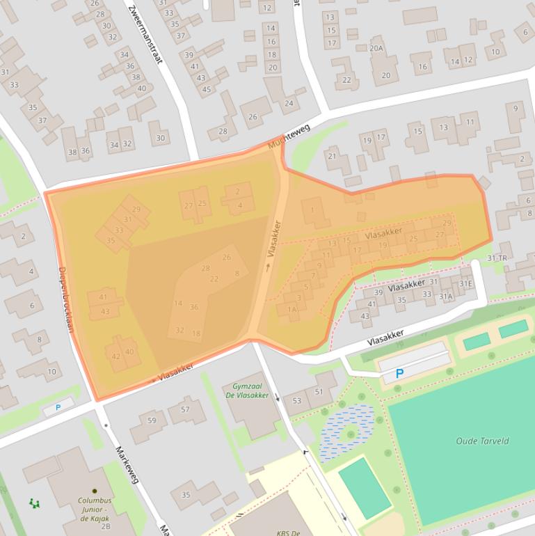 Kaart van postcodegebied 7582AS.