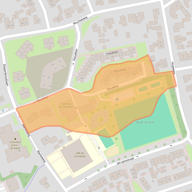 Kaart van postcodegebied 7582AT.