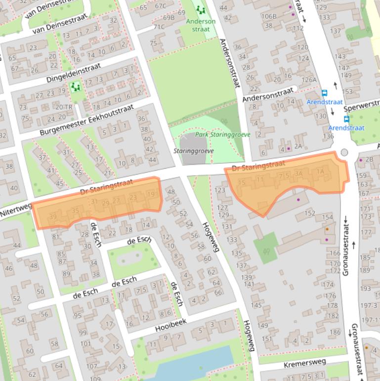 Kaart van postcodegebied 7582BL.