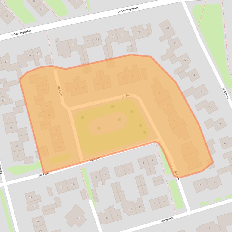 Kaart van postcodegebied 7582BN.
