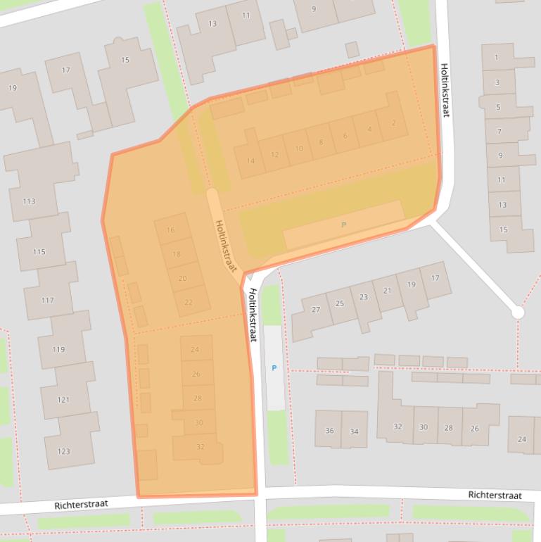 Kaart van postcodegebied 7582BT.