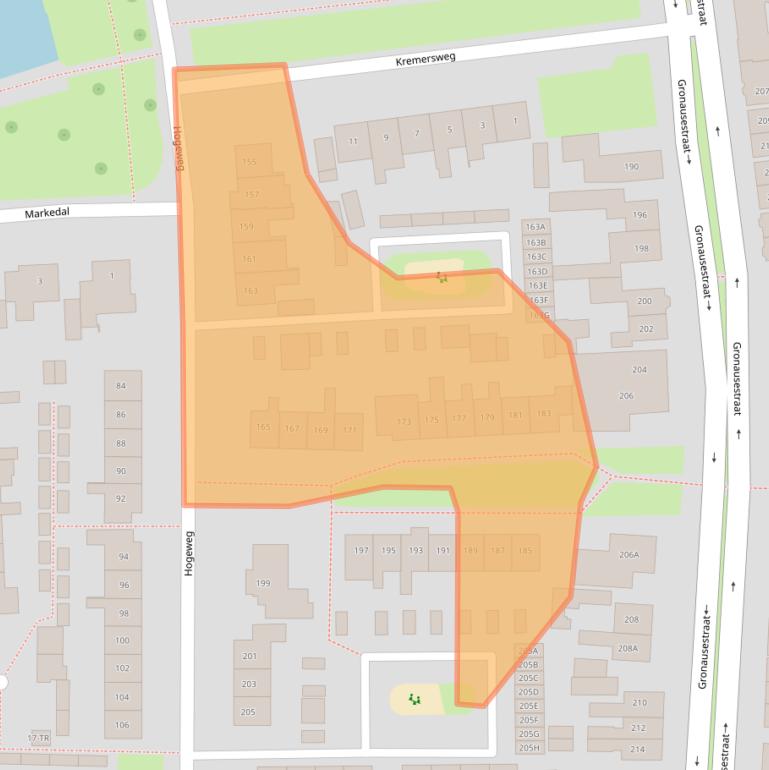 Kaart van postcodegebied 7582CD.