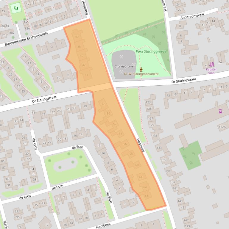 Kaart van postcodegebied 7582CH.