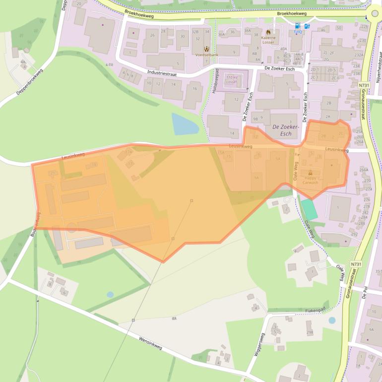 Kaart van postcodegebied 7582CM.